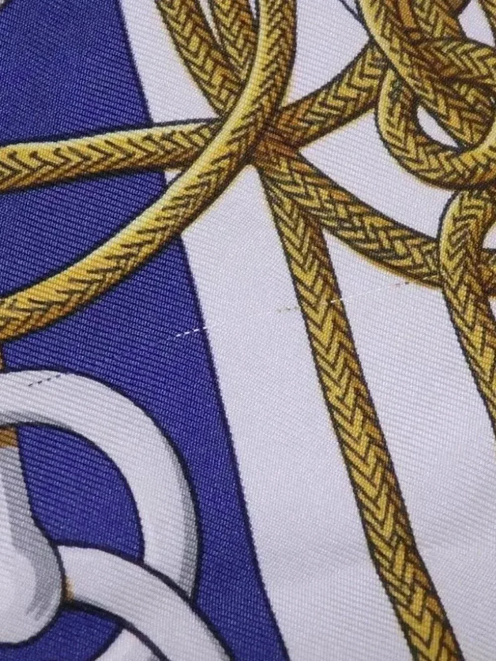 Auth HERMES Carre 90 Cliquetis Scarf Blue/Multicolor 100% Silk